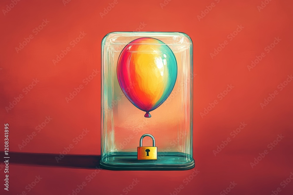 Wall mural The Locked Balloon, Specific Phobias