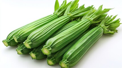 Obraz premium Vibrant Green Zucchini Harvest: A Fresh and Healthy Bounty