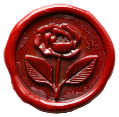 PNG Elegant red wax seal rose
