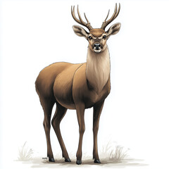 Fototapeta premium nilgai isolated on white background