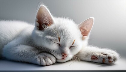cat on a white background