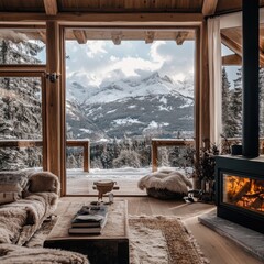 Cozy living space with furniture and fireplace