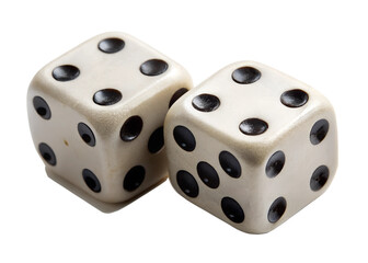 dice on white background