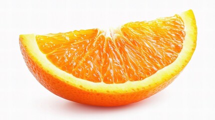 Fresh Orange Slice with Vibrant Color and Juicy Texture