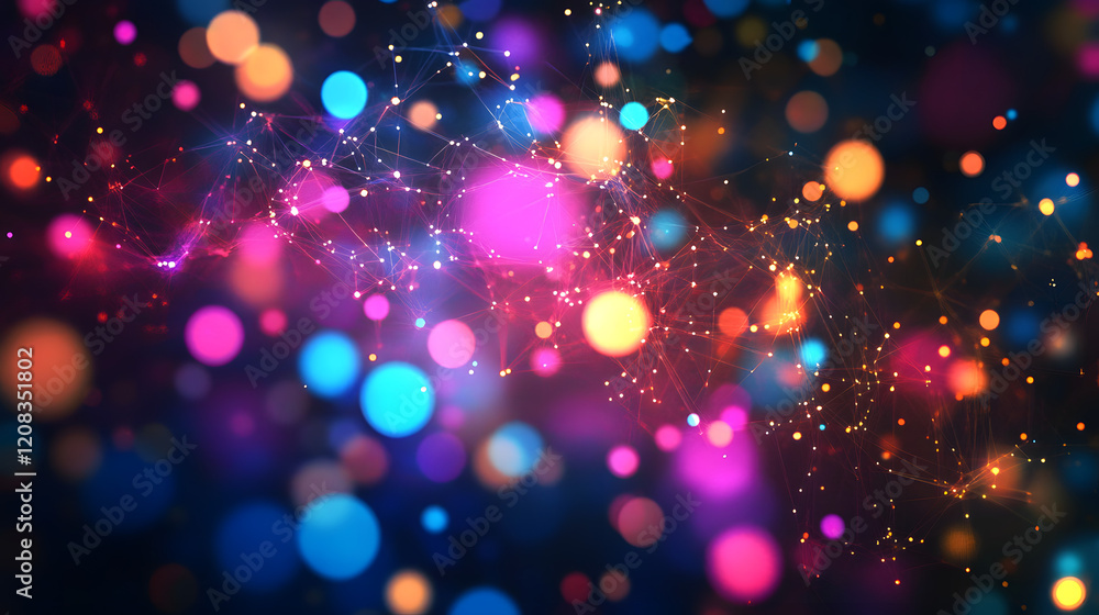 Aufkleber abstract bokeh background representing innovative artificial intelligence ideas