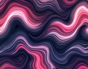 Obraz premium Abstract design features swirling lines resembling wind smoke. Colors range from deep blues to vibrant pinks, purples. Flowing pattern suggests motion, dynamism. Graphic ideal for backgrounds in