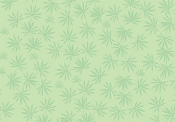 Chamaerops leaves seamless patterm. Vector chamaerops leaves on light green background. Seamless foliage pattern for textiles, textures, prints and simple backgrounds. Flat design. EPS 10