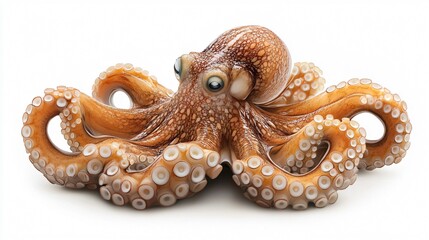 Vibrant Fresh Octopus Watercolor Artwork for Design Projects