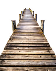 wooden bridge over the sea