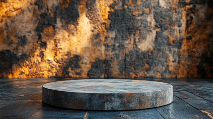 A soft, circular light spot on a smooth surface creates an illusion of depth with minimalistic bright tones and blurred edges, leaving room for blank caption space, evoking calm and tranquility

