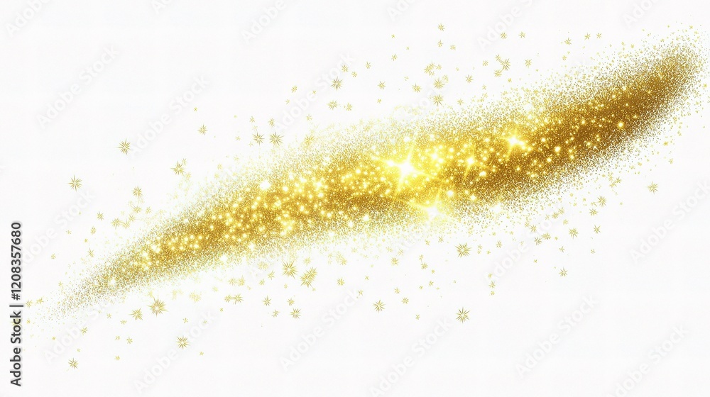 Poster bright golden sparkles with fireworks elements and vector design