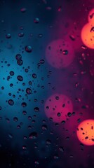 Rainy Night City Lights Abstract Photo Wallpaper