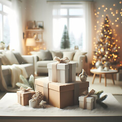 Gifts in the living room