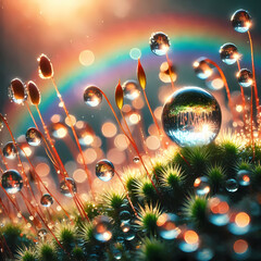 Macro shot of a forest floor