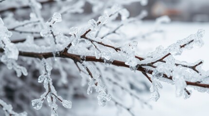 Stunning Ice Crystals on Winter Branches