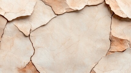 Fototapeta premium Natural cracked earth texture with beige tones and rugged patterns