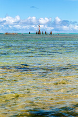 farol na praia tropical brasileira alagoas Maceió  ponta verde pajuçara 