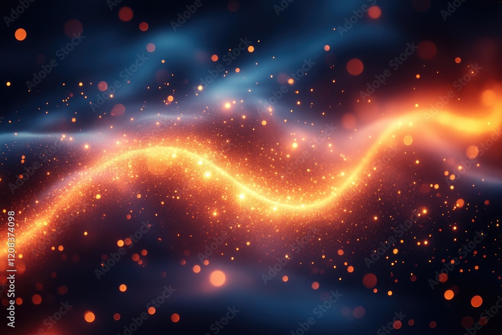 Aufkleber a blurred image of a wave of light with soft focus