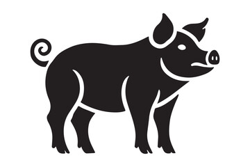 Pig silhouette vector art