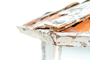 A close-up shot of a table with peeling paint, suitable for use in interior design or architecture contexts