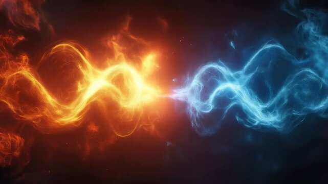 Elemental Forces Clash in a Cosmic Dance of Light and Energy