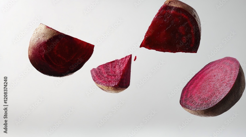 Poster a group of sliced beets arranged on a table