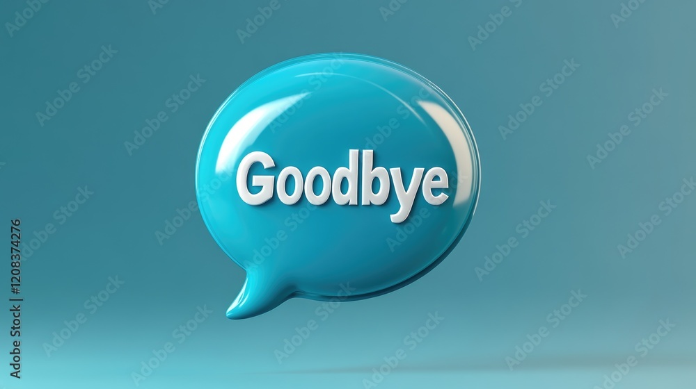 Poster farewell message graphic digital space visual design minimalist environment close-up view expression