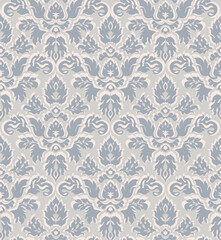 Seamless floral ornamental  pattern. Abstract organic shapes ornament. Retro flourish background. Baroque template for design.