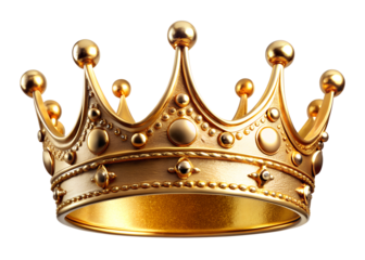 golden crown isolated on white