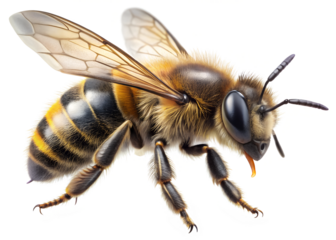 bee on white background