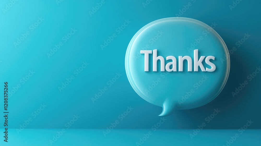 Poster expressing gratitude thanks message on vibrant background digital design bright environment eye-leve