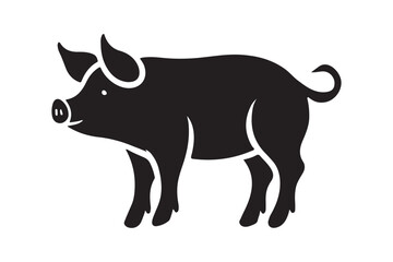 Pig silhouette vector art