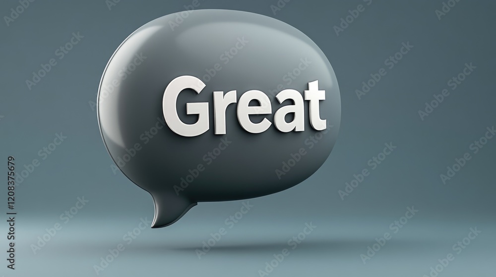 Poster great communication concept digital space graphic design minimalist environment close-up view positi
