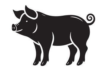 Pig silhouette vector art