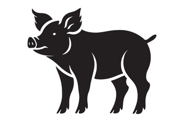 Pig silhouette vector art