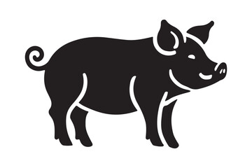 Pig silhouette vector art