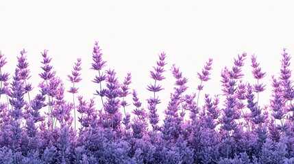 Vibrant Lavender Flowers in Stunning Purple Hues Isolated Background