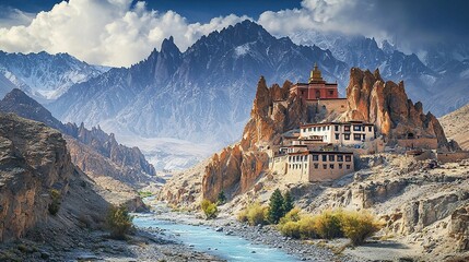 ladakh mountain valleys indian landscape