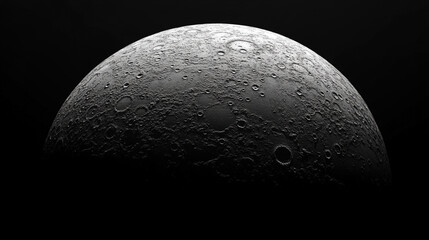 A black moon night with full lunar glow casting light across the universe, creating a serene, mystical atmosphere with bright tones and a blurred, empty space for captions

