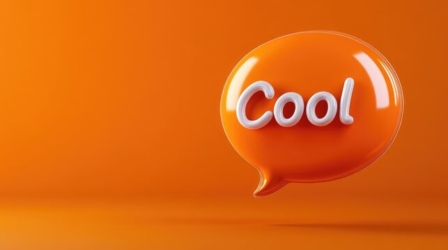 Expressing cool vibes in graphic design digital art orange background minimalist style