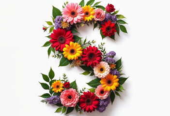 letter s with rose