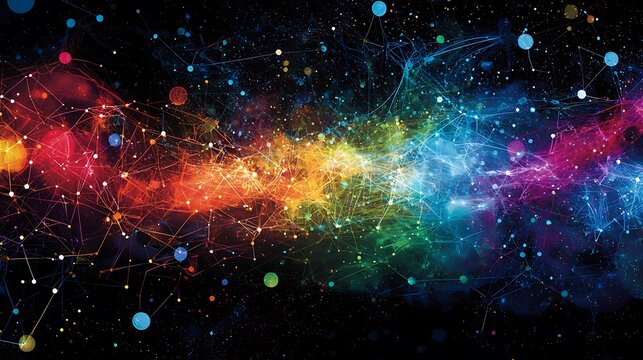 A vibrant dgram depicting how departments collaborate and contribute to business workflow