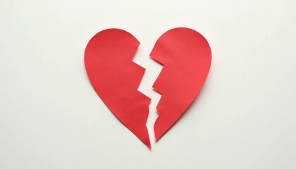 A paper heart torn down the middle and mended with tape. Motherless illustration, HD Backgrounds