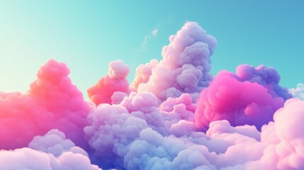 Fototapeta premium 2d illustration abstract cloud background 