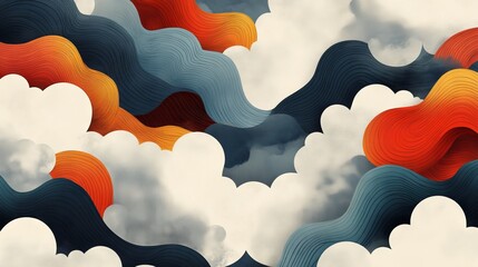 2d illustration abstract cloud background