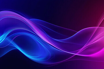 Obraz premium Futuristic Neon Waves with Glowing Abstract Curves, Vibrant Colors, and Digital Art Aesthetics for Modern Design and Dynamic Light Patterns