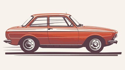 Obraz premium Modern Isolated Car Vehicle Icon Flat Vector Design Illustration