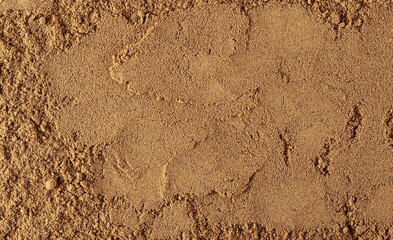 Garam masala ground, minced spice blend, background and texture, top view