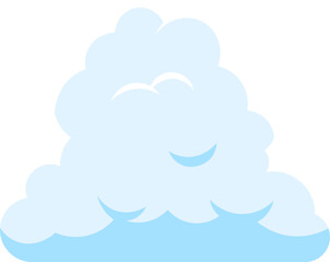 Cartoon cloud floating gently in the sky, creating a peaceful and dreamy atmosphere, ideal for children s illustrations or weather related projects