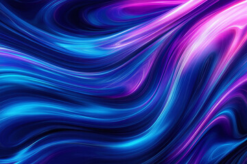 Obraz premium Futuristic Neon Waves with Glowing Abstract Curves, Vibrant Colors, and Digital Art Aesthetics for Modern Design and Dynamic Light Patterns